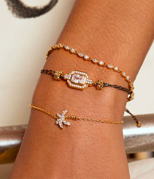 Shiny Art Deco Bracelet - Gold